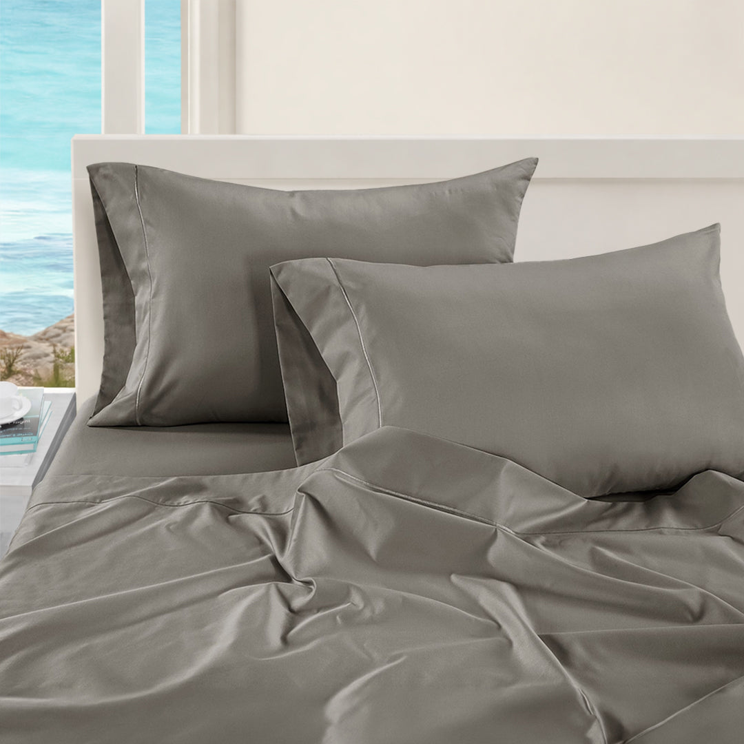 1000TC Pure Egyptian Cotton Sheet Set - Charcoal