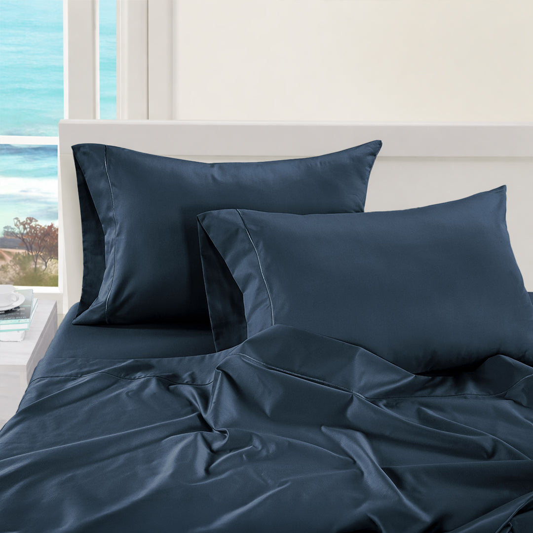 1000TC Pure Egyptian Cotton Sheet Set - Denim