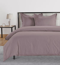 100% Organic Washed Cotton Quilt Cover Set - Lilac