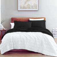 100% Organic Washed Cotton Sheet Set - Black