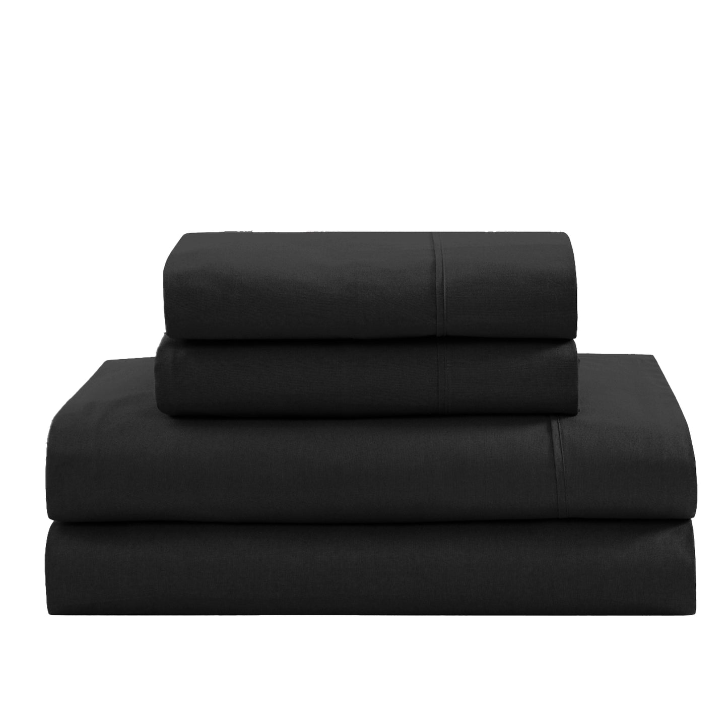 100% Organic Washed Cotton Sheet Set - Black