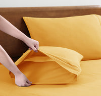 100% Organic Washed Cotton Sheet Set - Cocoon
