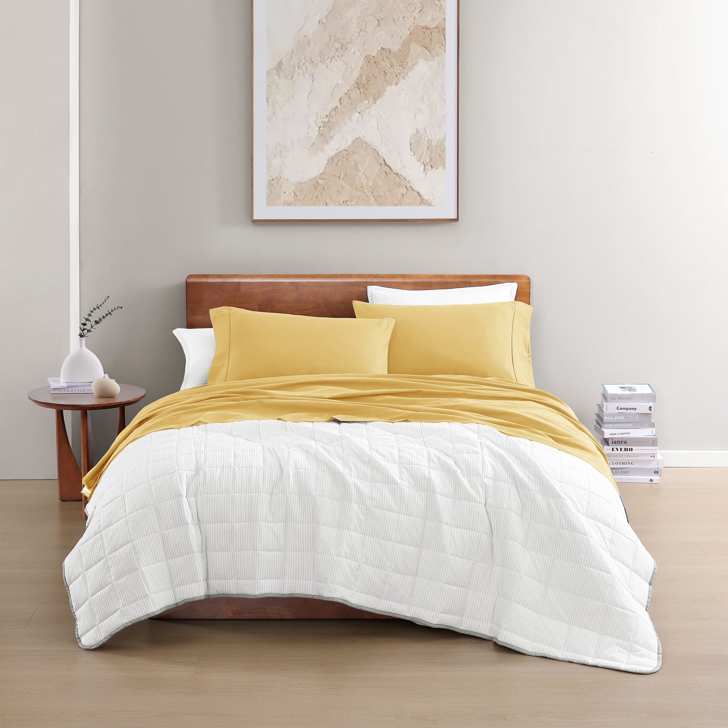 100% Organic Washed Cotton Sheet Set - Cocoon