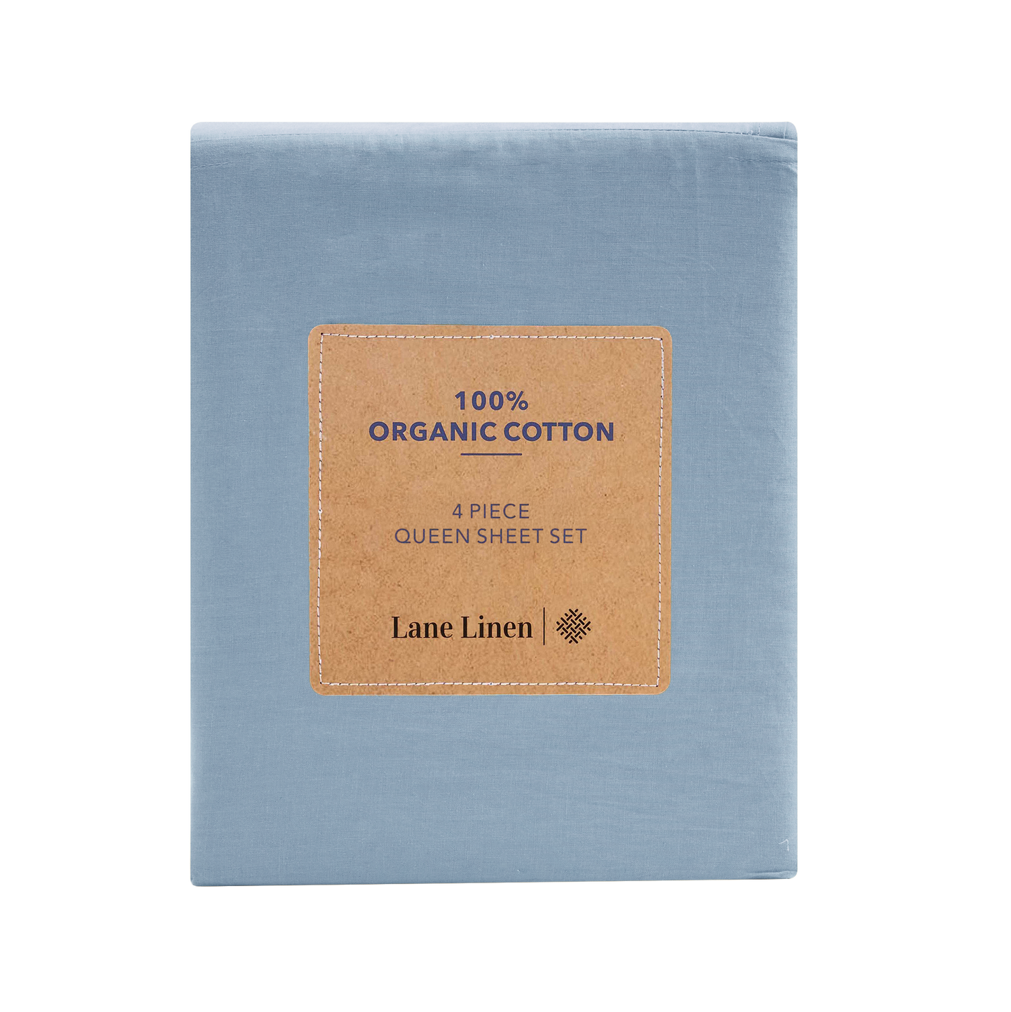 100% Organic Washed Cotton Sheet Set - French Blue