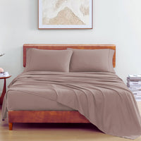 100% Organic Washed Cotton Sheet Set - Lilac