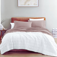 100% Organic Washed Cotton Sheet Set - Lilac