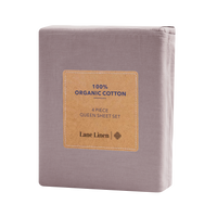 100% Organic Washed Cotton Sheet Set - Lilac