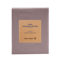 100% Organic Washed Cotton Sheet Set - Lilac