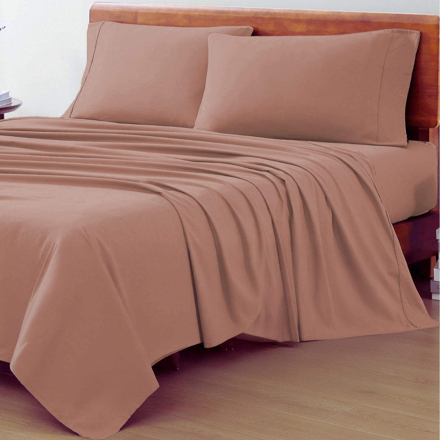 100% Organic Washed Cotton Sheet Set - Rose Dawn