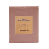 100% Organic Washed Cotton Sheet Set - Rose Dawn