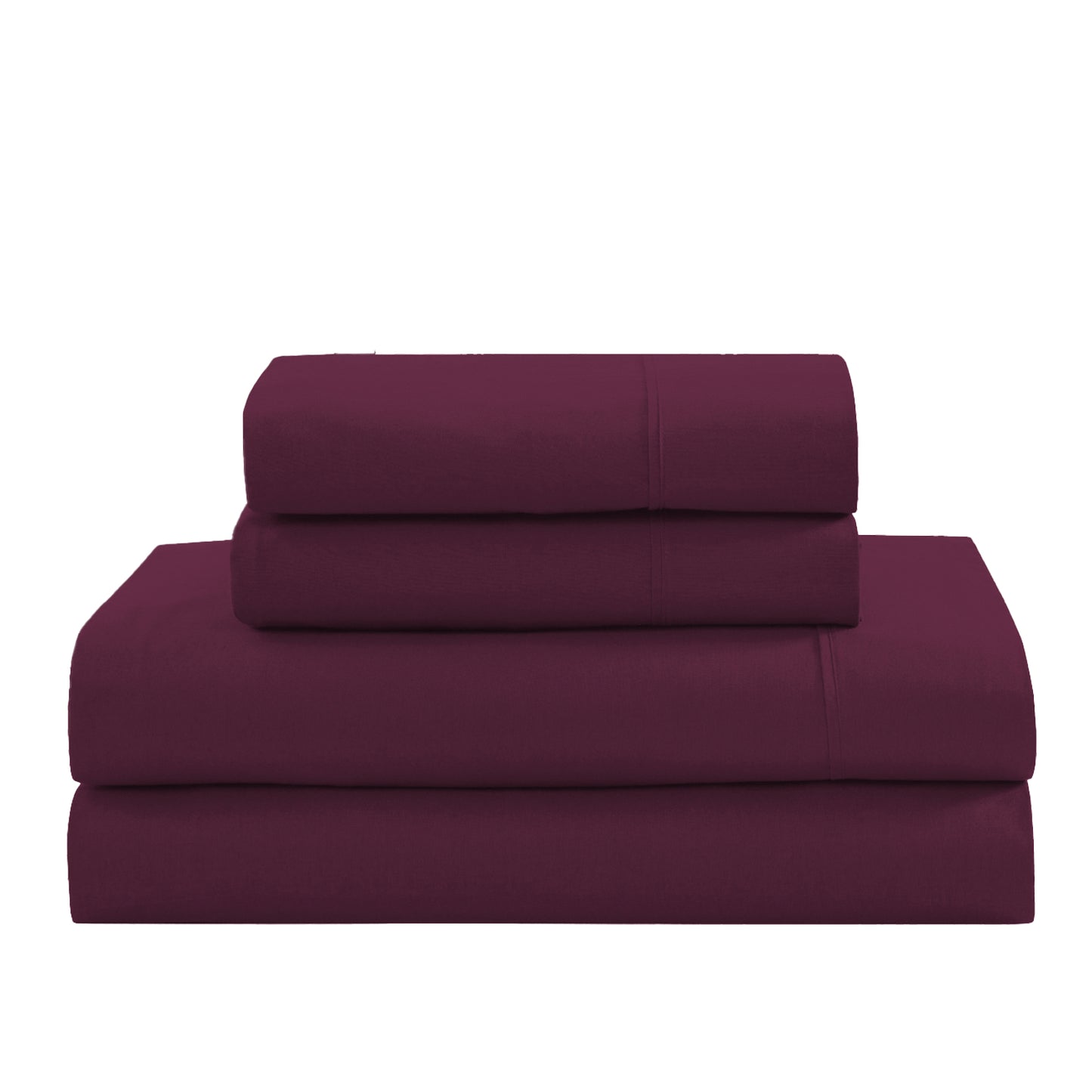 100% Organic Washed Cotton Sheet Set - Windsor Wine