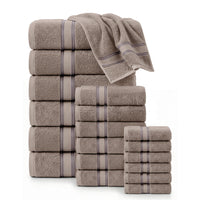 18 Piece 100% Cotton Towel Set 550GSM - Platinum