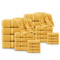 24 Piece 100% Cotton Towel Set 550GSM - Mimosa