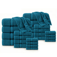 24 Piece 100% Cotton Towel Set 550GSM - Sea Port