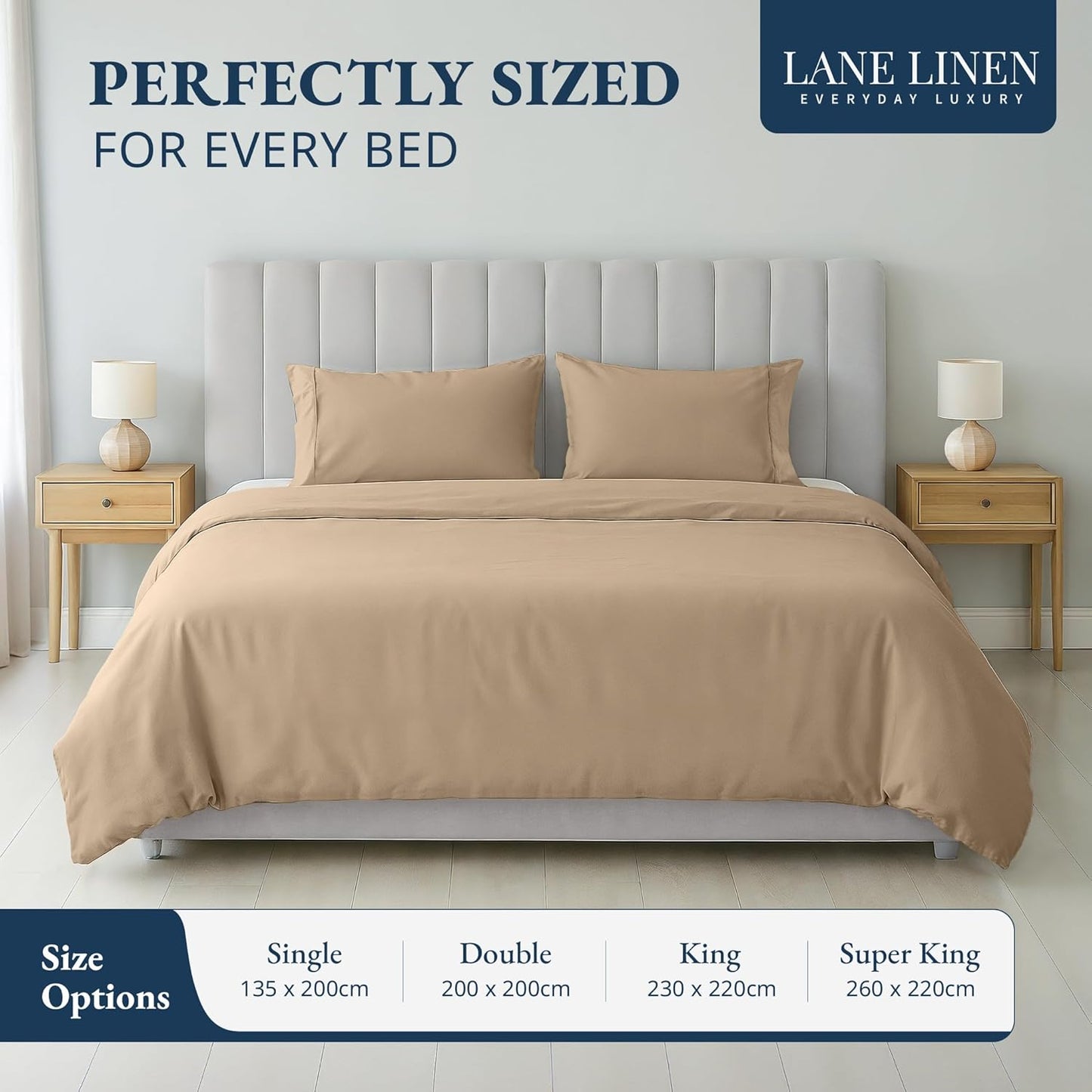 100% Organic Washed Cotton Quilt Cover Set - Taupe