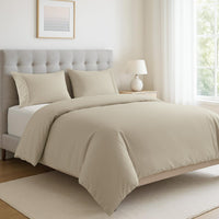 100% Organic Washed Cotton Quilt Cover Set - Linen