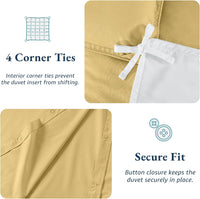 100% Organic Washed Cotton Quilt Cover Set - Cocoon