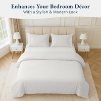 100% Organic Washed Cotton Quilt Cover Set - White