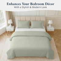 100% Organic Washed Cotton Quilt Cover Set - Mineral