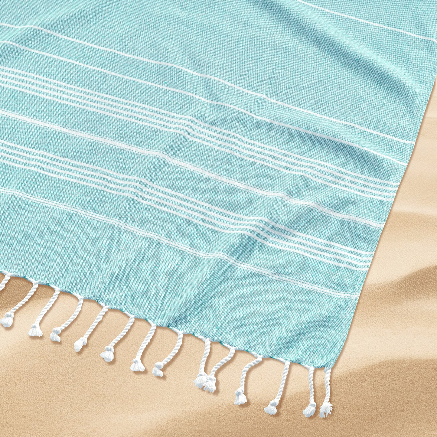 Turkish Towel Beach Blanket - Aqua