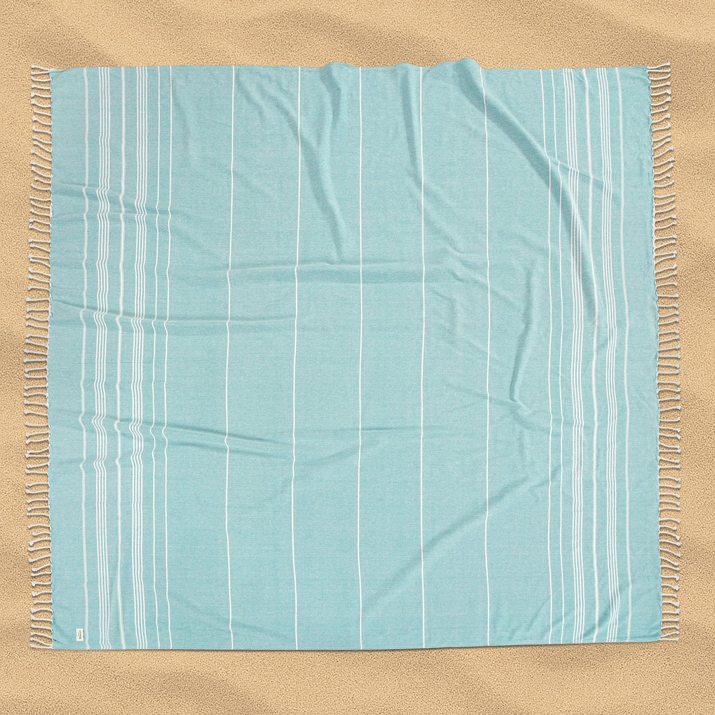 Turkish Towel Beach Blanket - Aqua