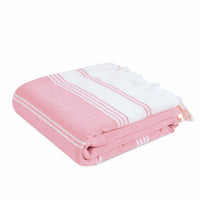 Turkish Towel Beach Blanket - Candy Pink