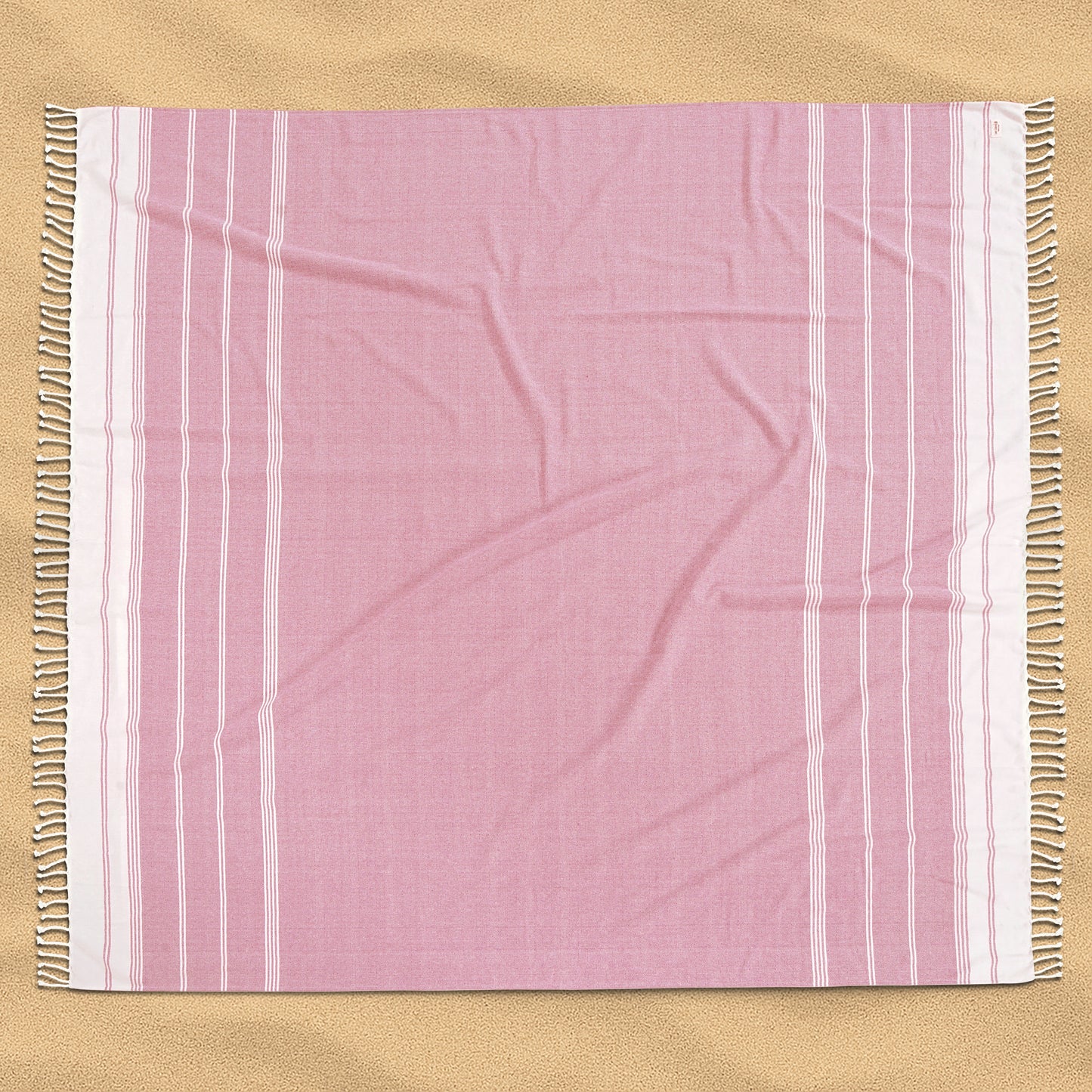 Turkish Towel Beach Blanket - Candy Pink