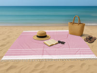 Turkish Towel Beach Blanket - Candy Pink