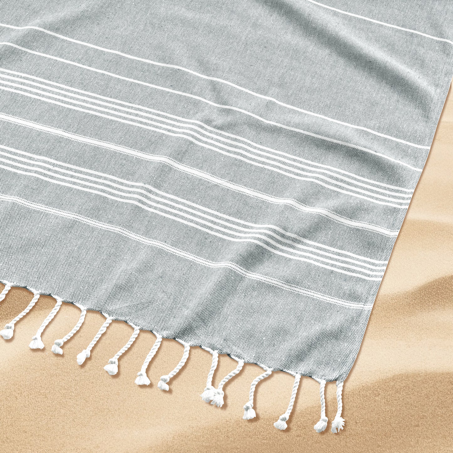 Turkish Towel Beach Blanket - Grey