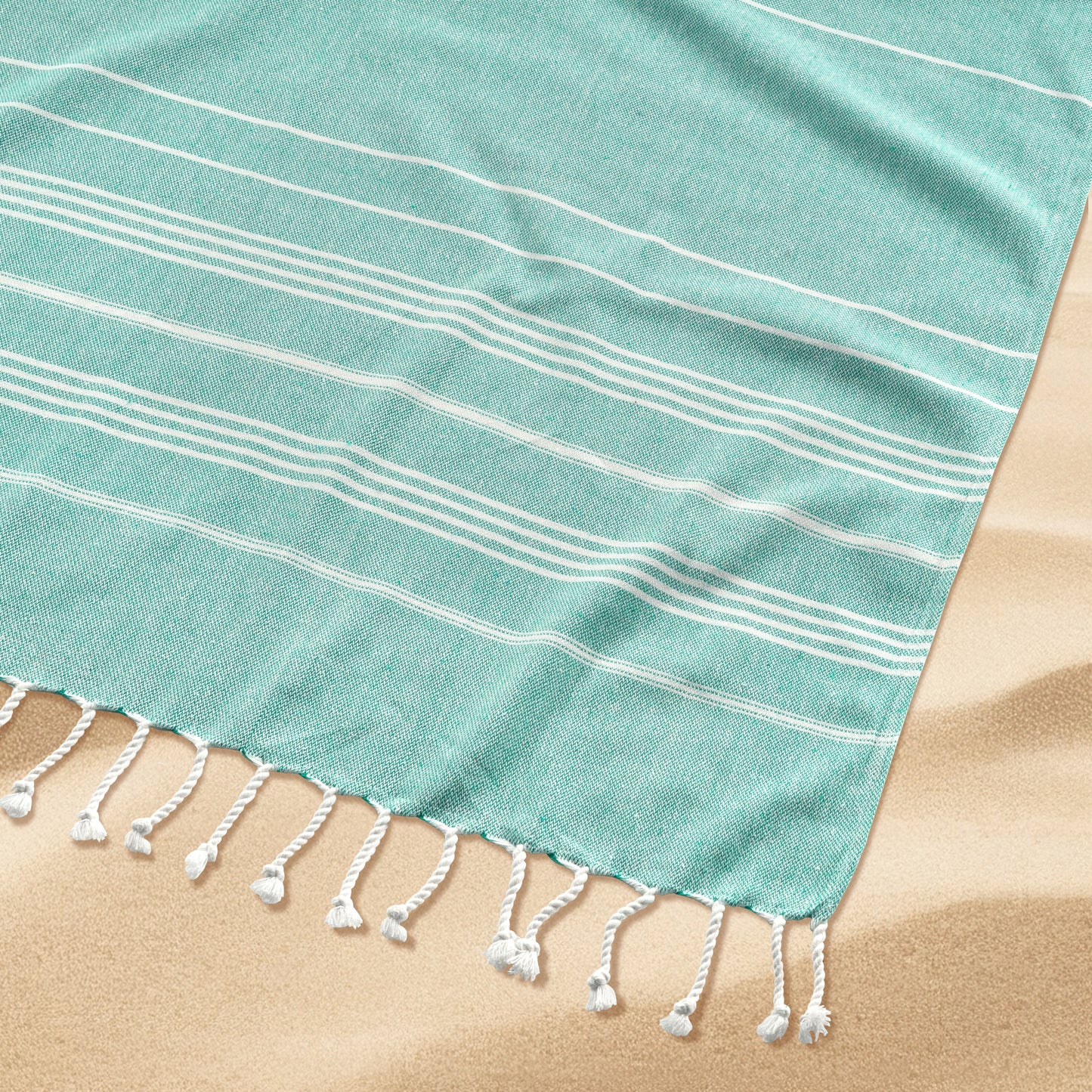Turkish Towel Beach Blanket - Hunter Green