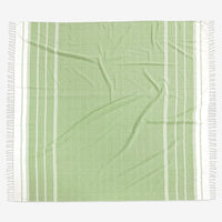 Turkish Towel Beach Blanket - Jade Lime
