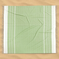 Turkish Towel Beach Blanket - Jade Lime