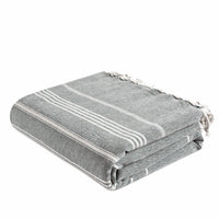 Turkish Towel Beach Blanket - Smokey Black
