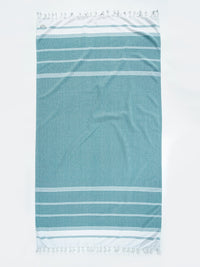 Set of 2 100% Cotton Diamond Turkish Beach Towels - Baltic