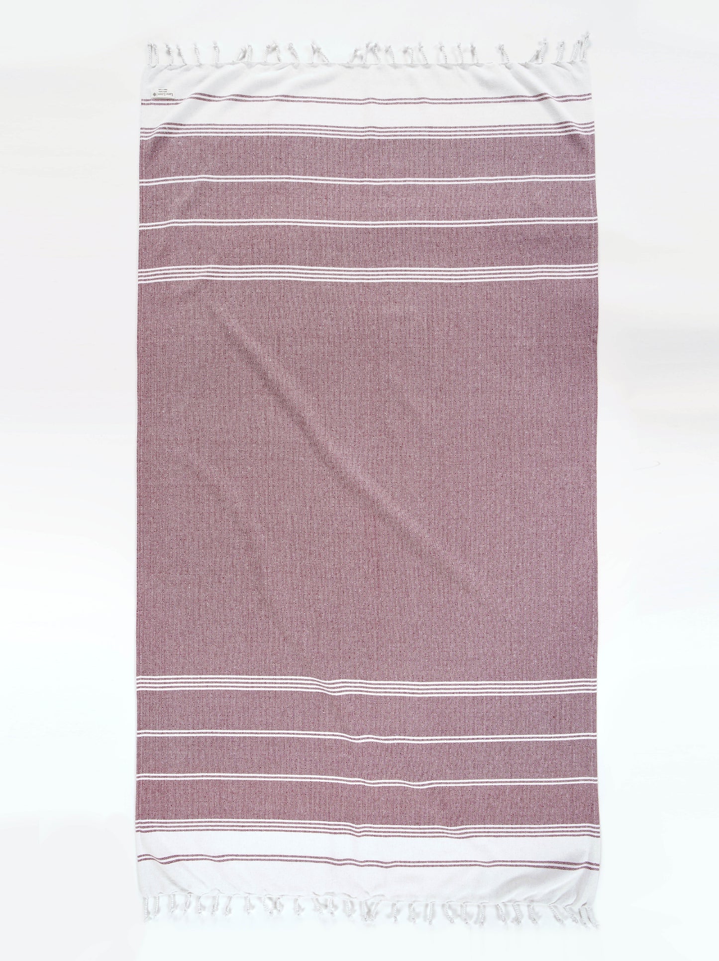 Set of 2 100% Cotton Diamond Turkish Beach Towels - Fired Brick