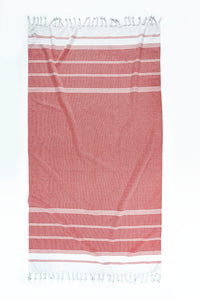Set of 2 100% Cotton Diamond Turkish Beach Towels - Hibiscus