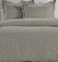 100% Organic Washed Cotton Quilt Cover Set - Silver