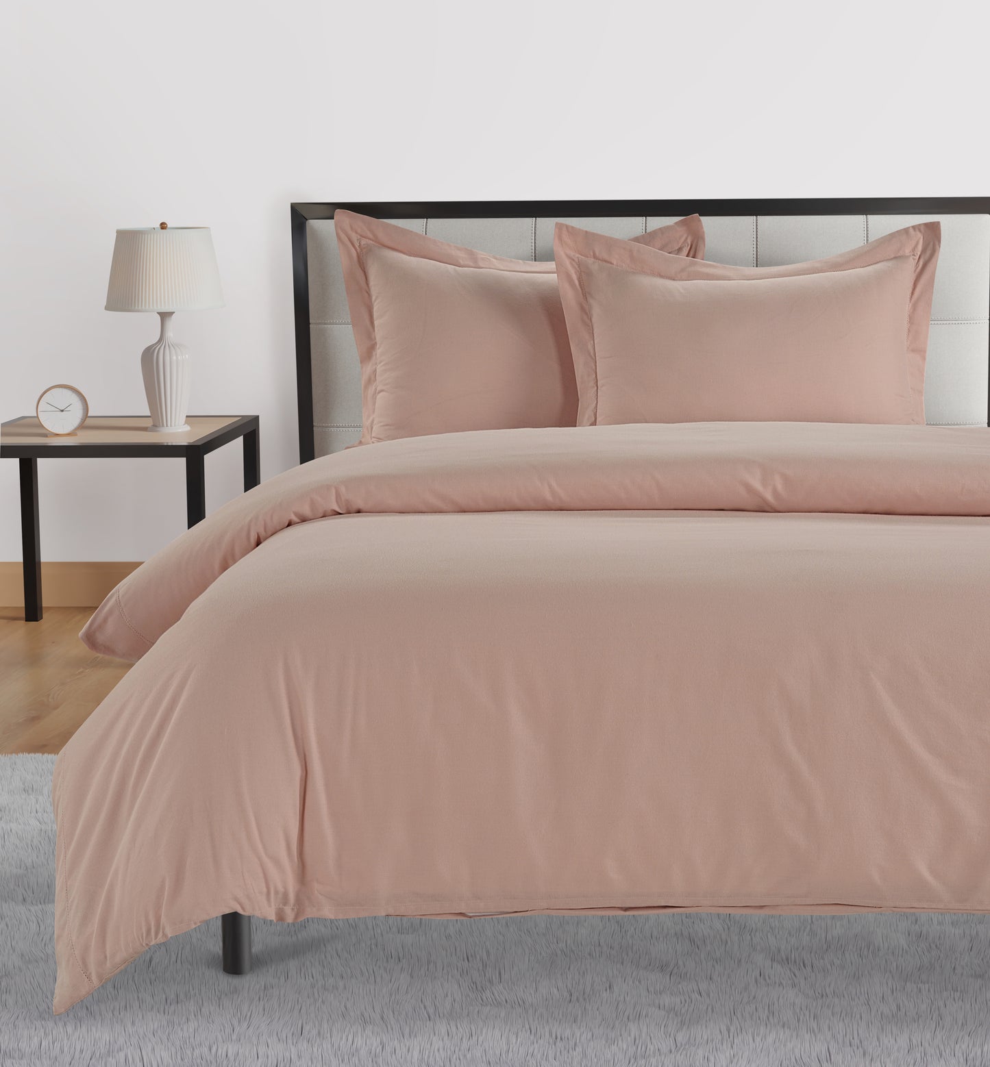 100% Organic Washed Cotton Quilt Cover Set - Sepia Rose