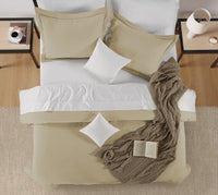 100% Organic Washed Cotton Quilt Cover Set - Linen