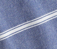 Set of 12 Herringbone Kitchen Towels - Blue