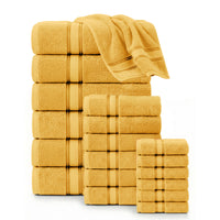 18 Piece 100% Cotton Towel Set 550GSM - Mimosa