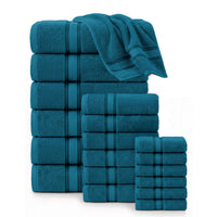 18 Piece 100% Cotton Towel Set 550GSM - Sea Port