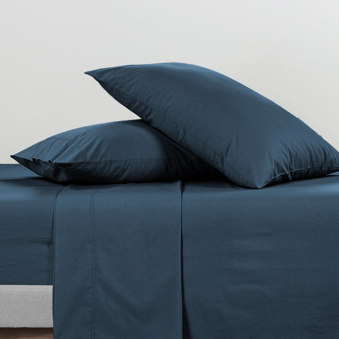 Everyday Cotton Sheet Set - Estate Blue