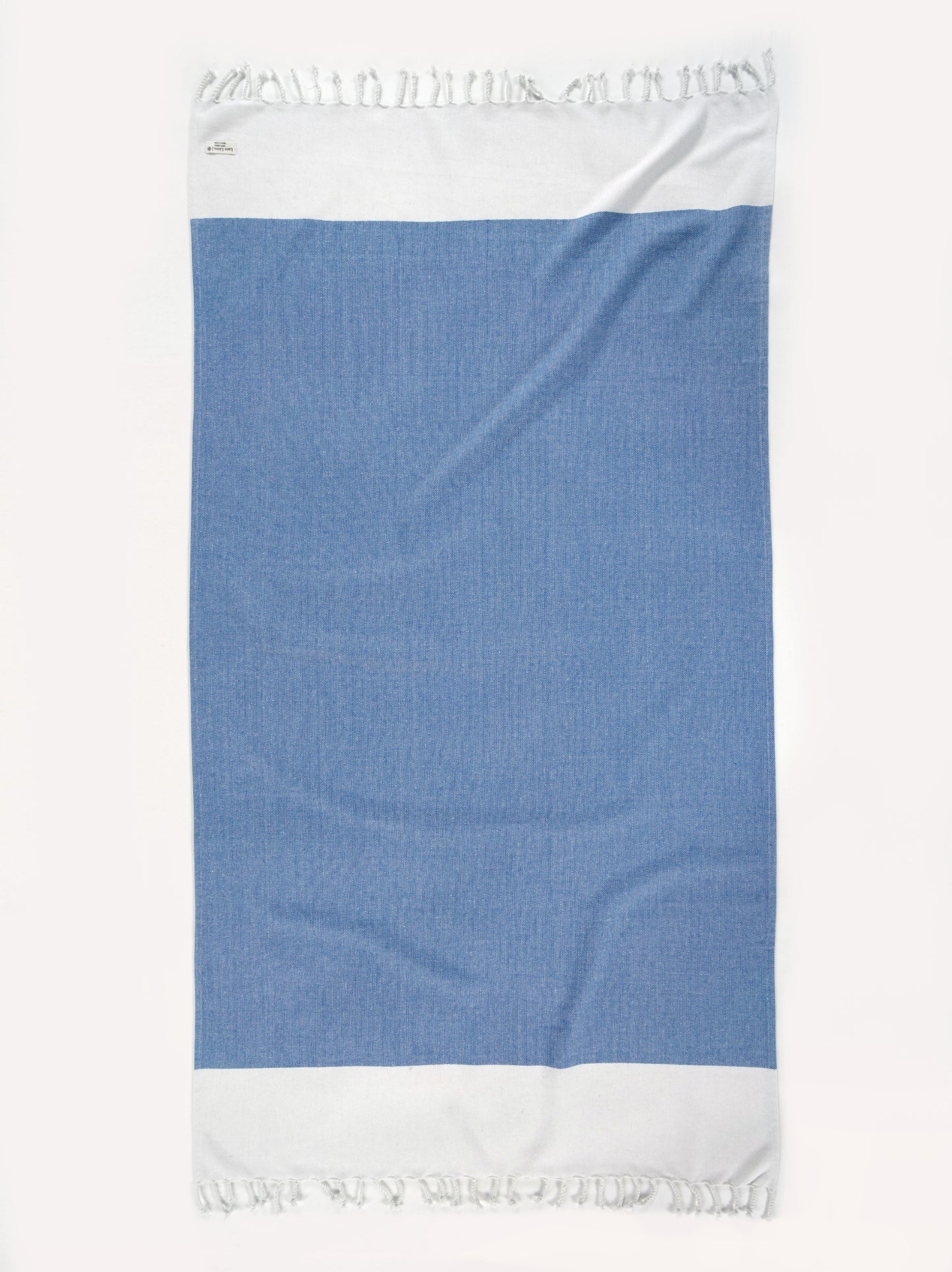 Set of 2 100% Cotton Herringbone Turkish Beach Towels  - Placid Blue