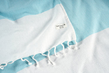 Set of 4 100% Cotton Herringbone Turkish Beach Towels - Plume