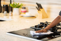 Set of 24 Herringbone Kitchen Towels - Blue Stripe