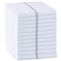 Set of 12 Herringbone Kitchen Towels - Grey Stripe