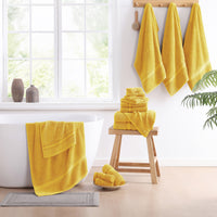 12 Piece 100% Cotton Towel Set 550GSM - Mimosa