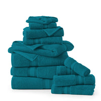 12 Piece Cotton Towel Set 550GSM - Sea Port