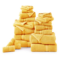 18 Piece 100% Cotton Towel Set 550GSM - Mimosa